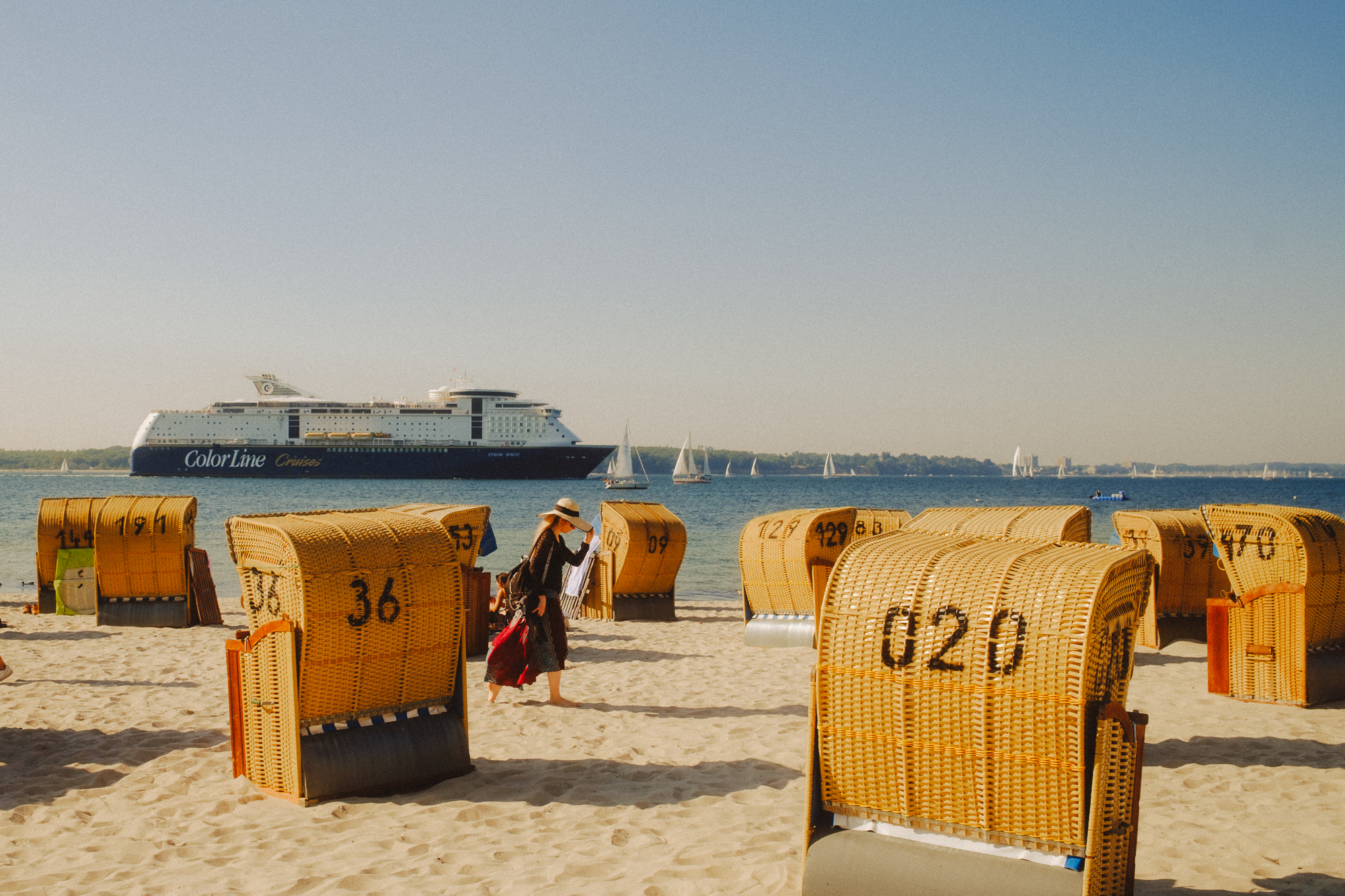 Laboe in September, Colorline cruise ship in the background