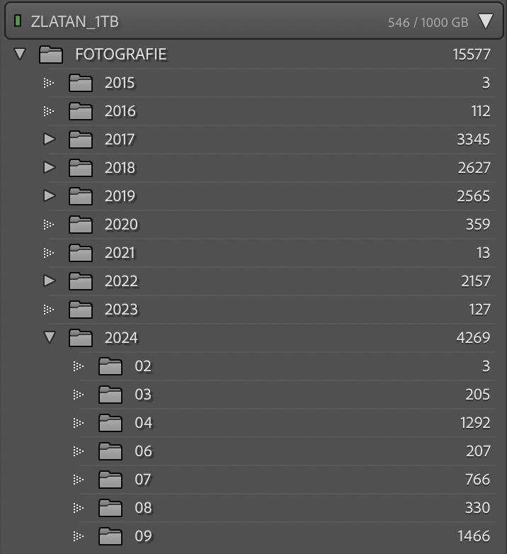 Lightroom Classic Folder Organization